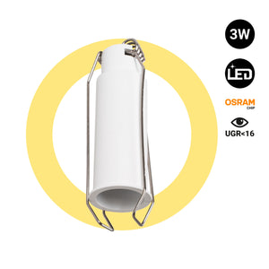 Downlight LED Mini 3W - Chip OSRAM - Bajo UGR - Ø 22mm (10)