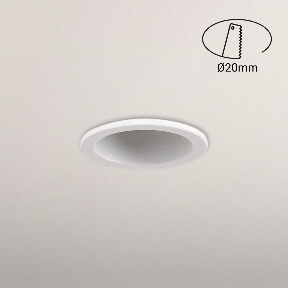 Downlight LED Mini 3W - Chip OSRAM - Bajo UGR - Ø 22mm - Barcelona Led-