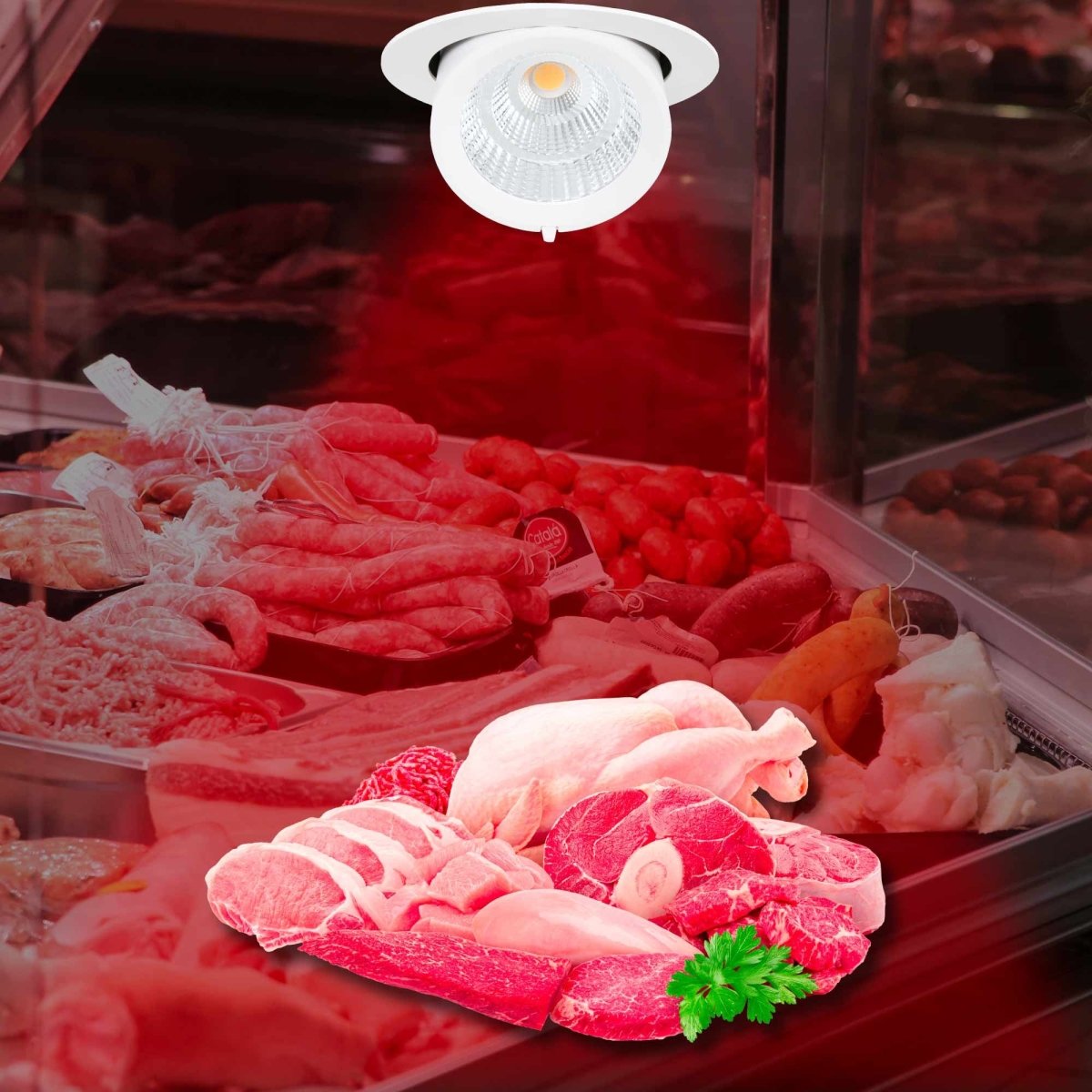 Downlight LED basculante empotrable - Chip especial para comercios - 40W - Barcelona Led-