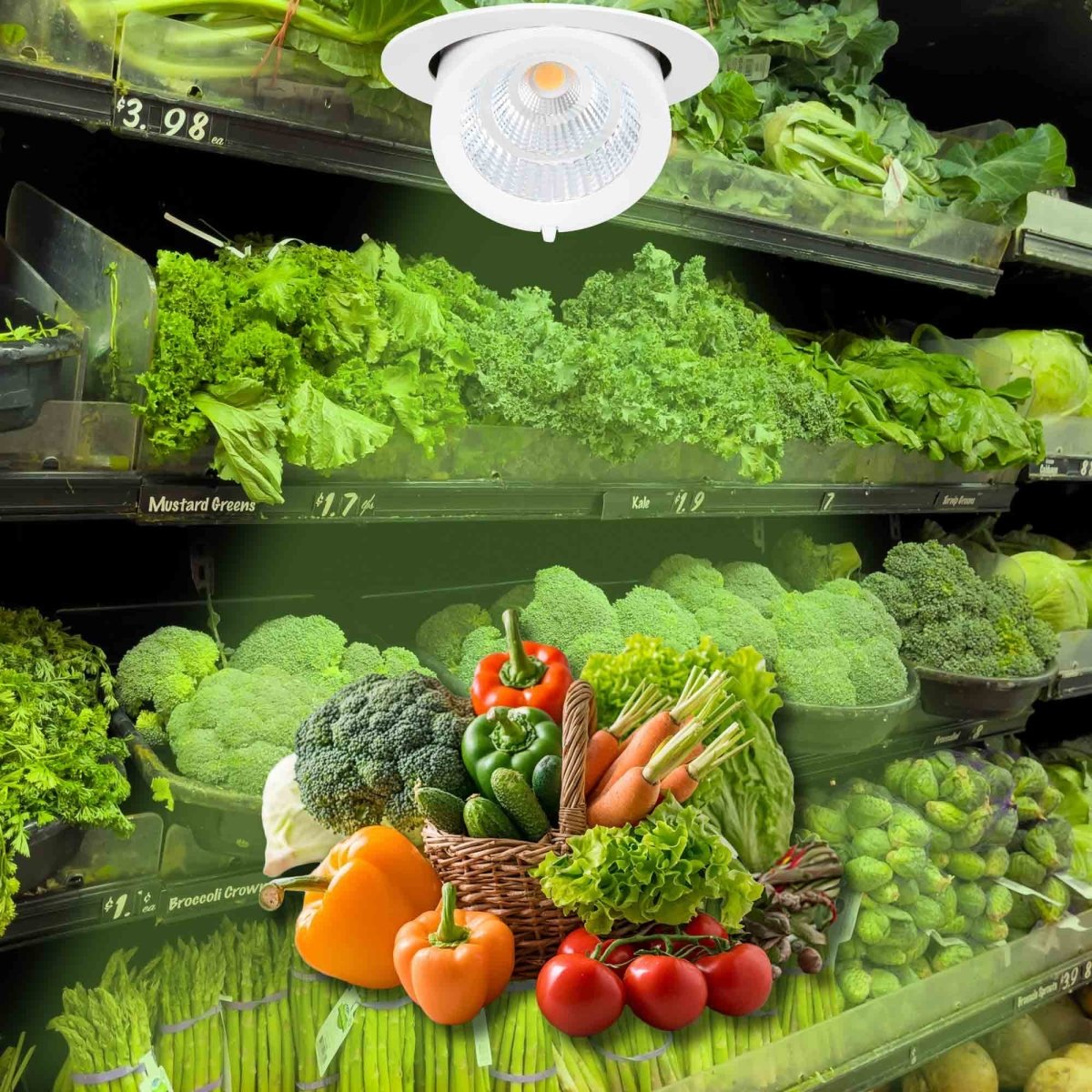 Downlight LED basculante empotrable - Chip especial para comercios - 40W - Barcelona Led-