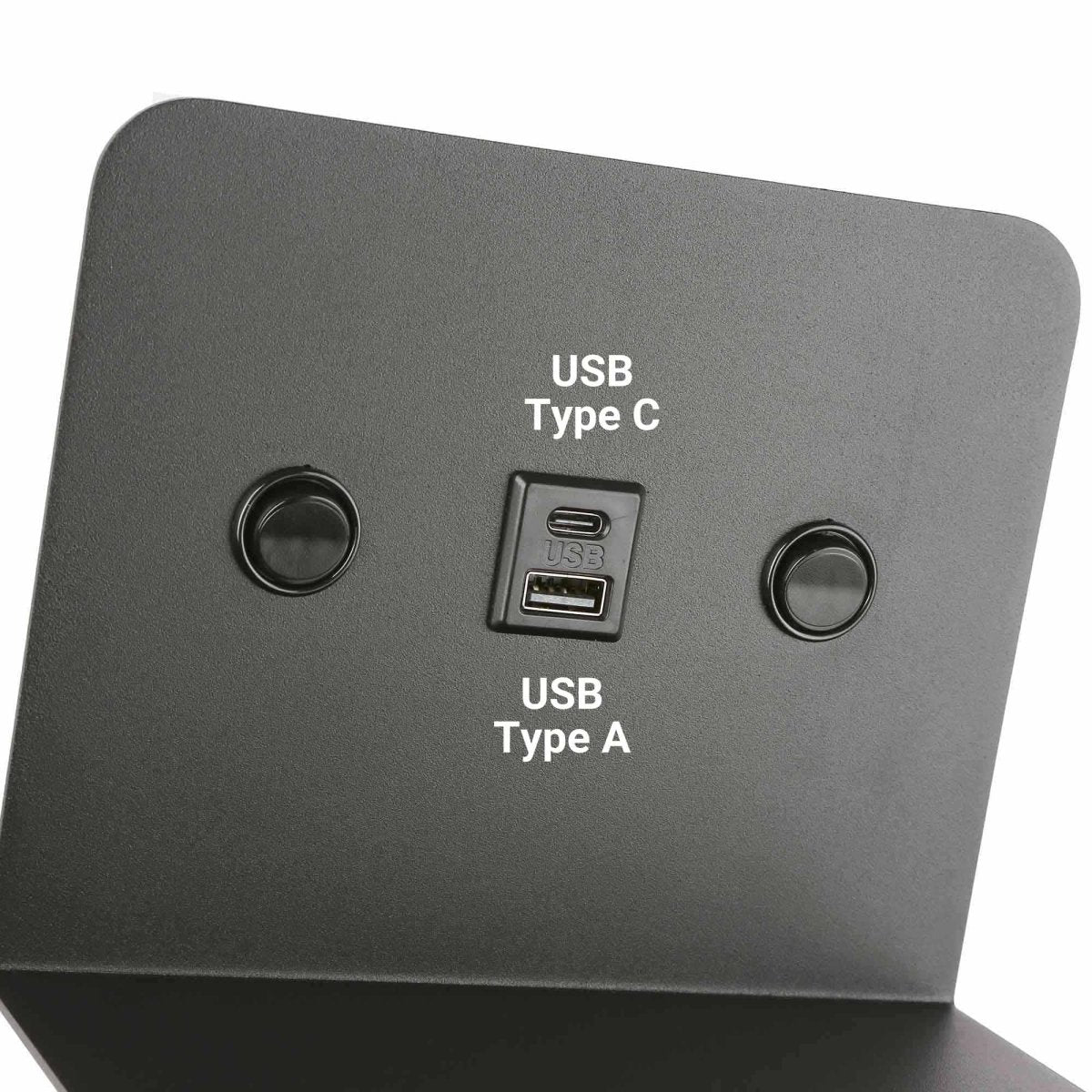 Aplique de pared para lectura "SLANGE 2" - 3W + 6W - Puerto USB + USB-C (20)