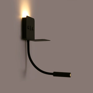 Aplique de pared para lectura "SLANGE 2" - 3W + 6W - Puerto USB + USB-C (28)