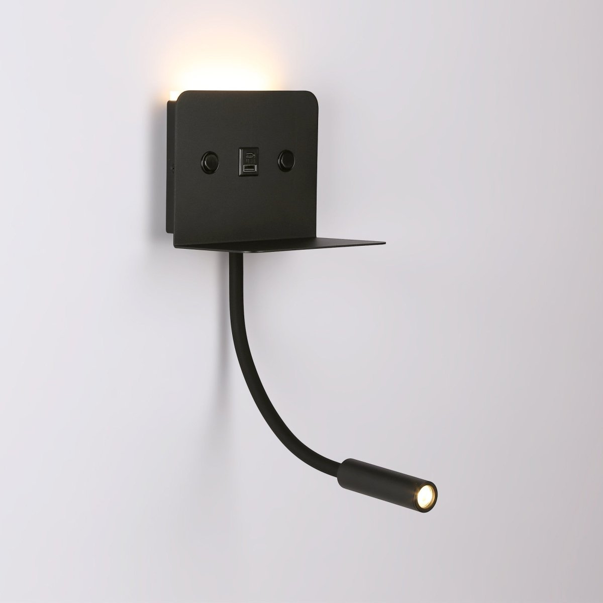 Aplique de pared para lectura "SLANGE 2" - 3W + 6W - Puerto USB + USB-C (23)
