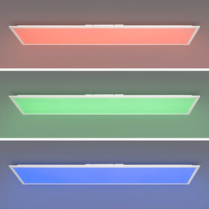 Plafón de techo LED Backlight - 120x30cm - 36W - CCT + RGB IC - Con mando a distancia (15)