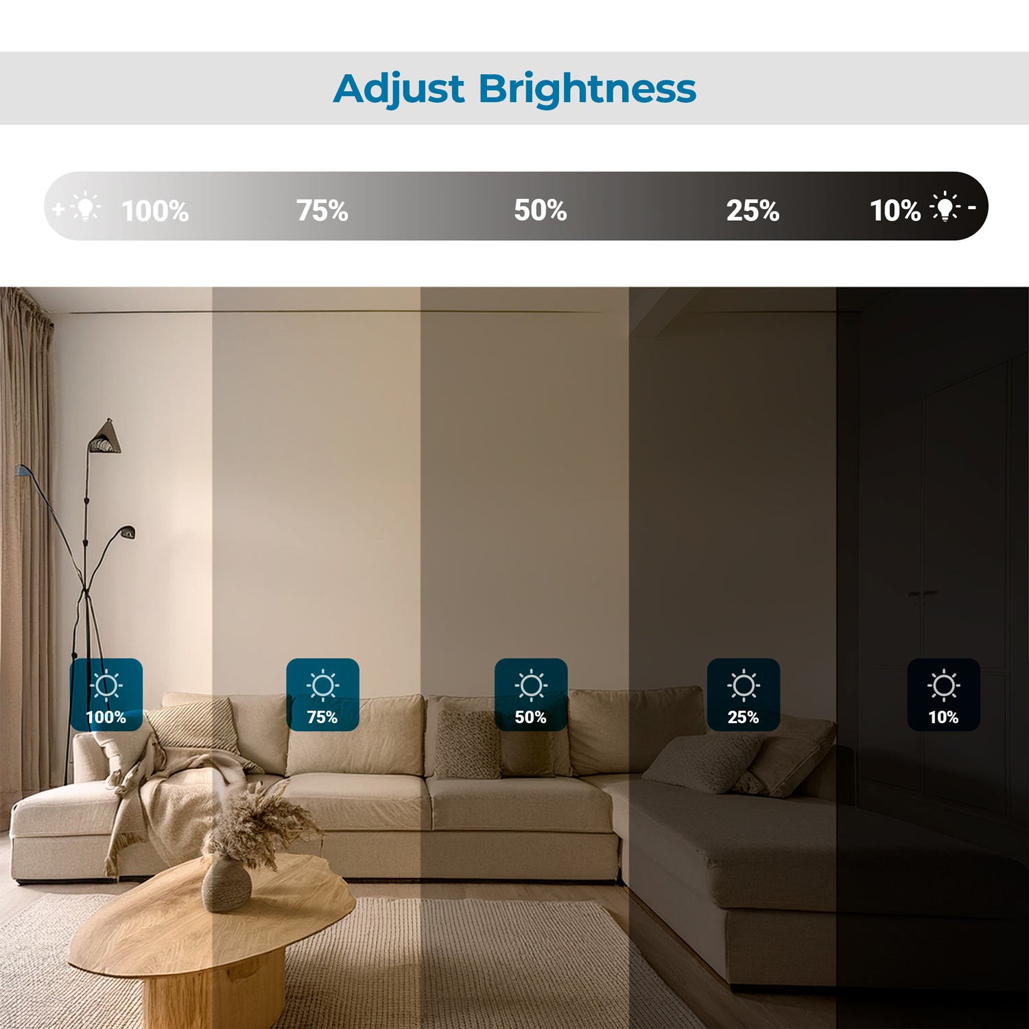 Plafón de techo LED Backlight - 120x30cm - 36W - CCT + RGB IC - Con mando a distancia (17)