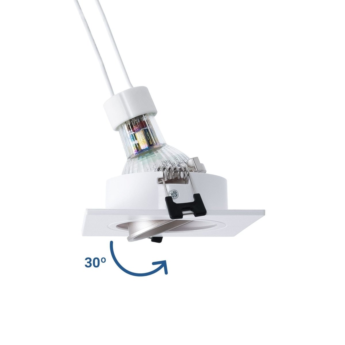 KIT Aro downlight cuadrado 93x93mm + Bombilla GU10 6W + Portalámparas - Barcelona Led-