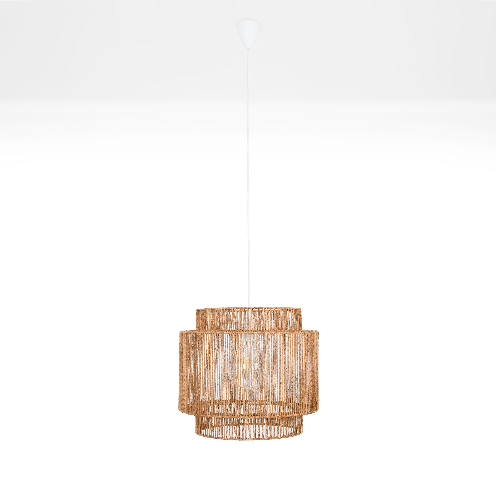 Lámpara colgante de yute "RAWA" - E27 (1)