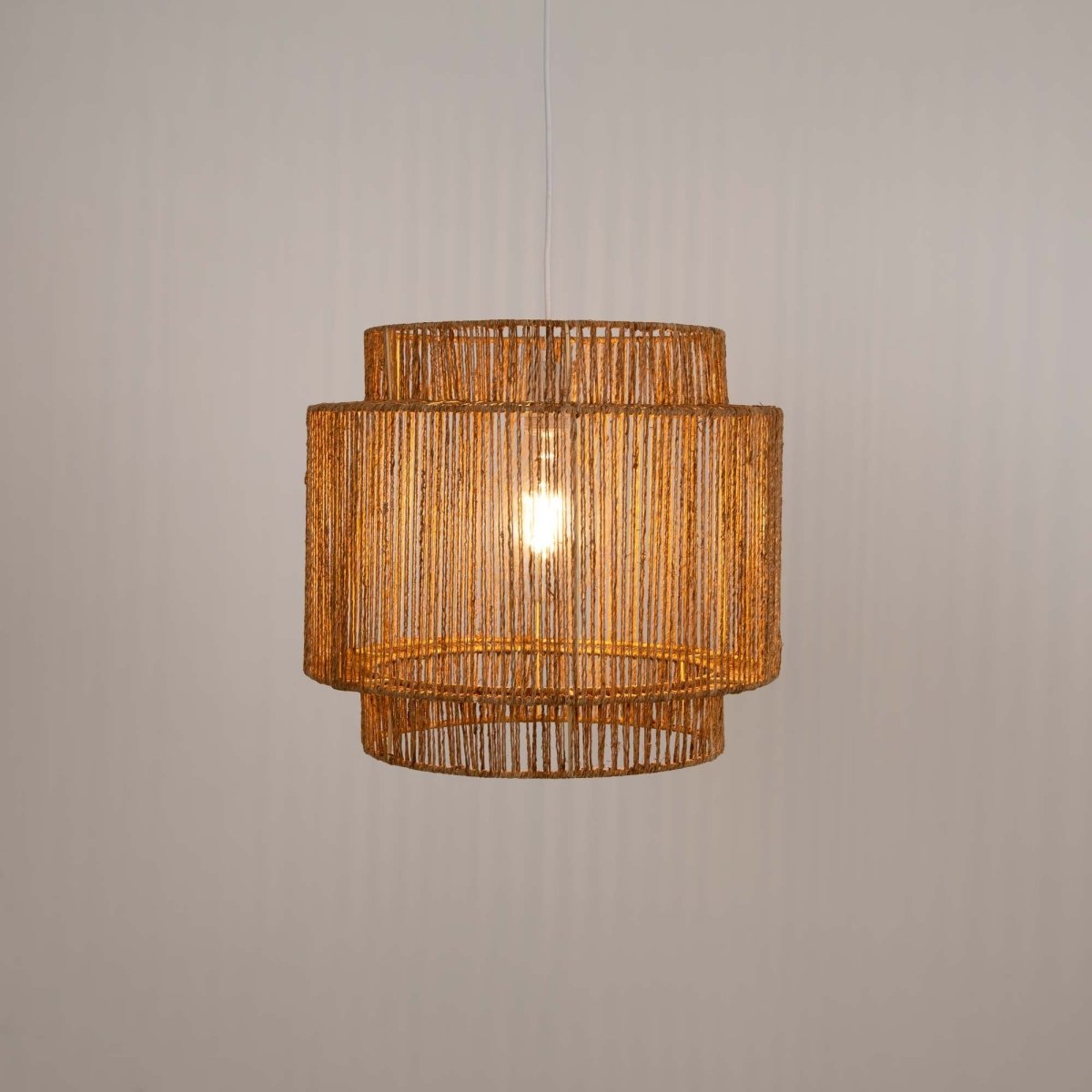 Lámpara colgante de yute "RAWA" - E27 - Barcelona Led-Decoración