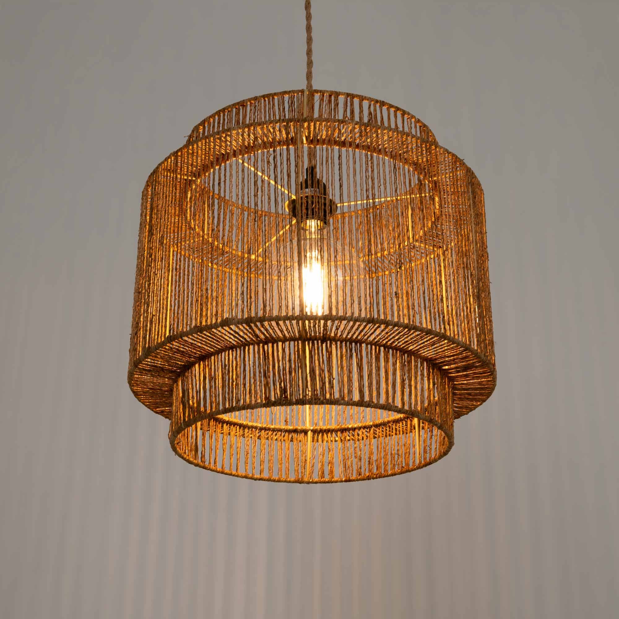 Lámpara colgante de yute "RAWA" - E27 (19)