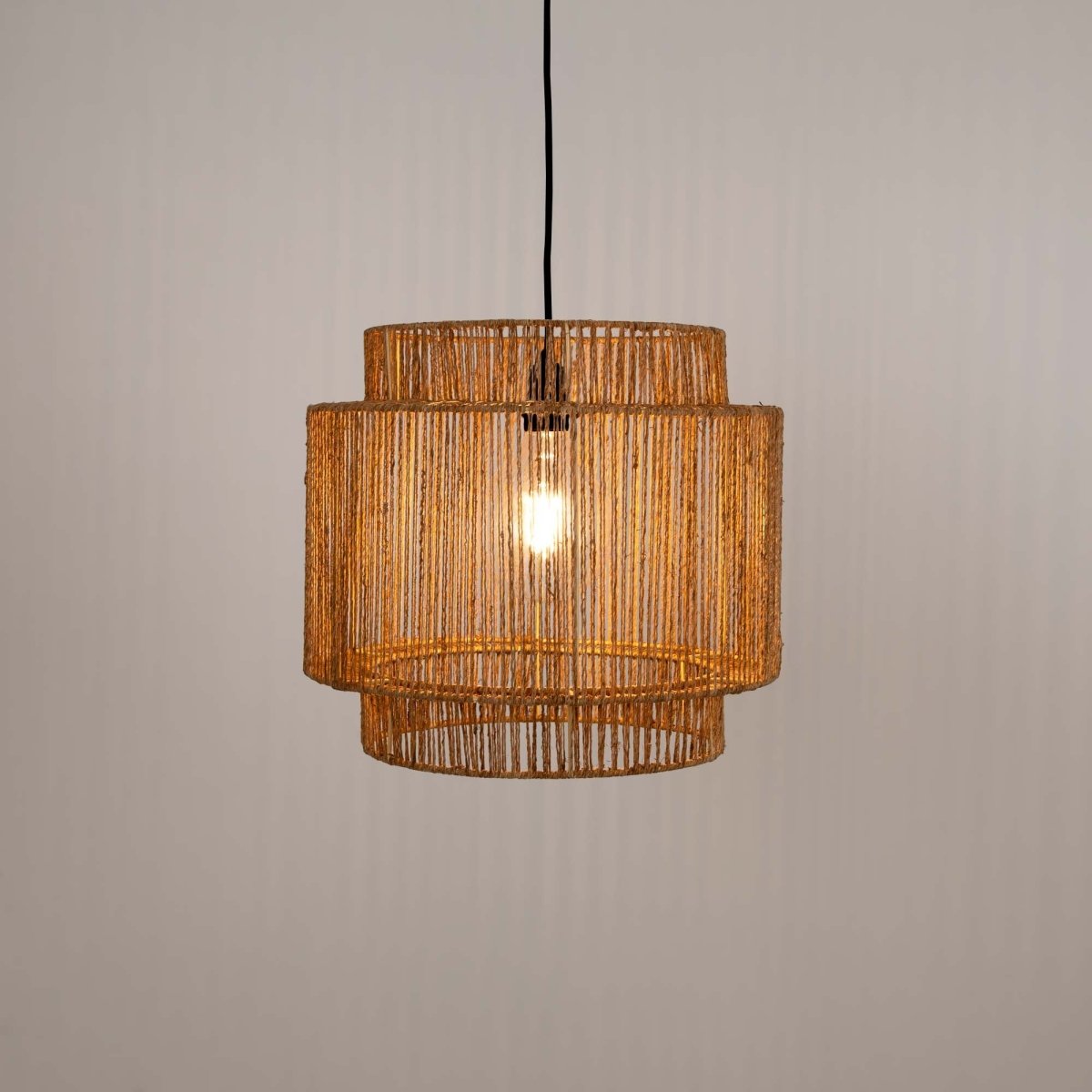 Lámpara colgante de yute "RAWA" - E27 - Barcelona Led-Decoración