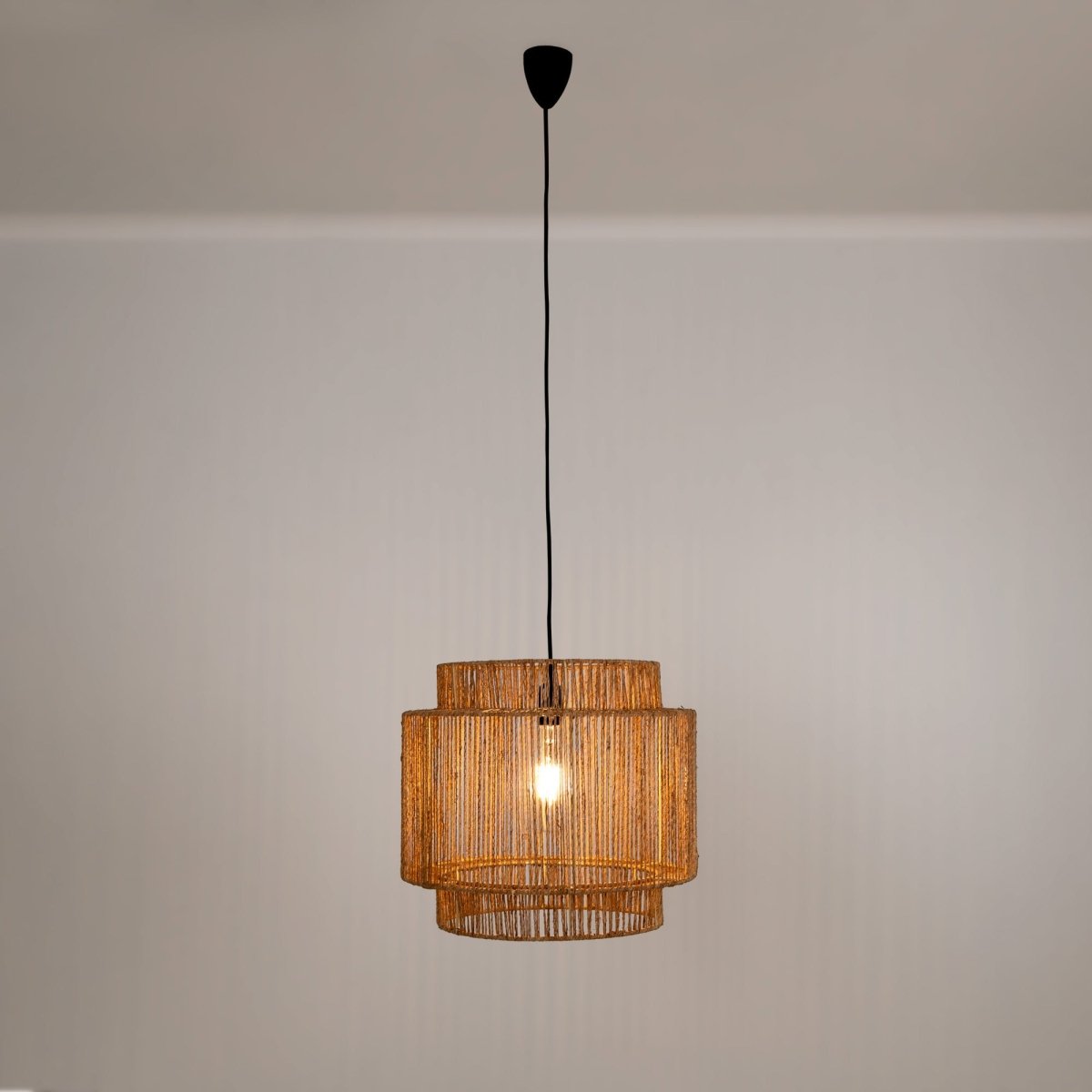 Lámpara colgante de yute "RAWA" - E27 - Barcelona Led-Decoración