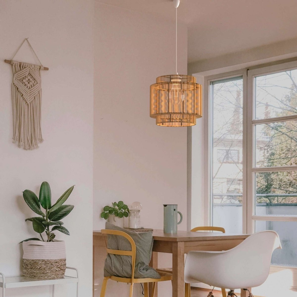 Lámpara colgante de yute "RAWA" - E27 - Barcelona Led-Decoración