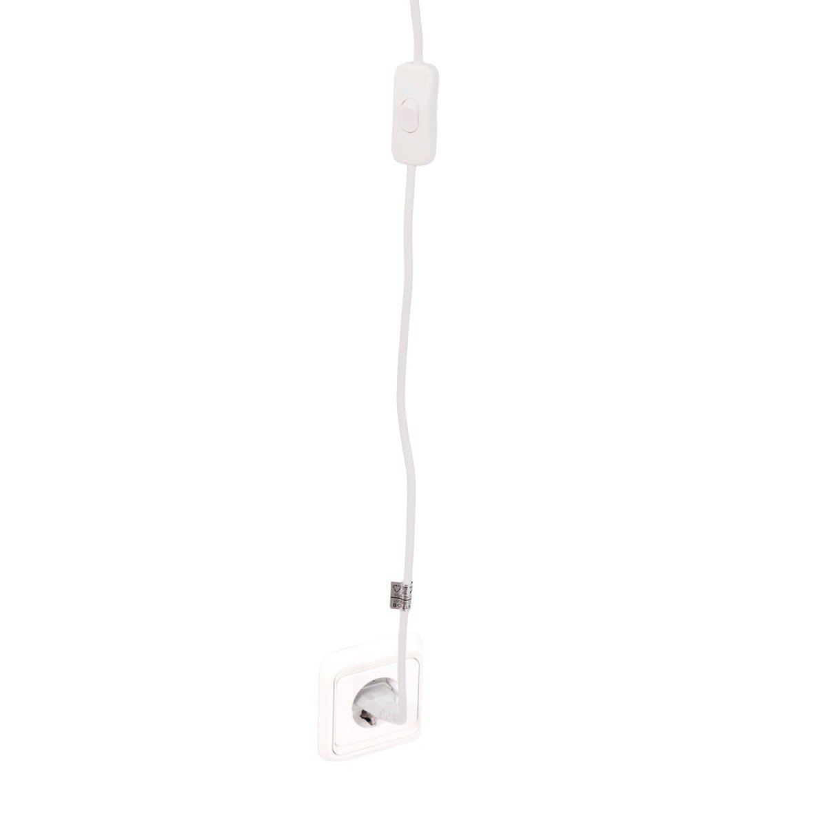 Lámpara colgante de yute "RAWA" con interruptor y enchufe - E27 - Barcelona Led-Decoración
