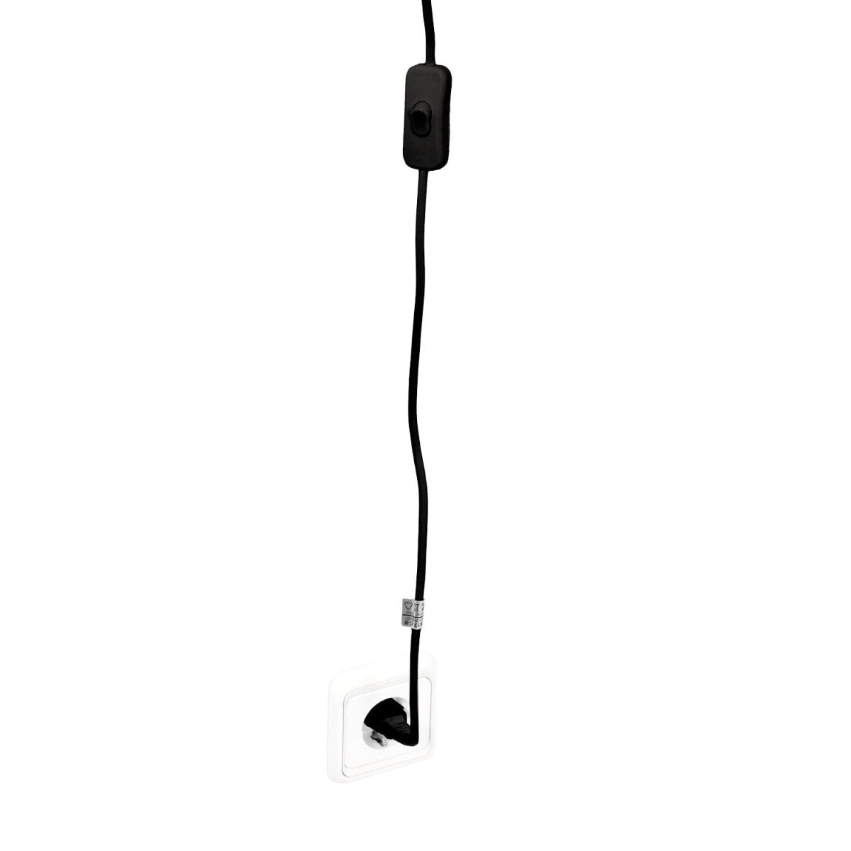Lámpara colgante de yute "RAWA" con interruptor y enchufe - E27 - Barcelona Led-Decoración