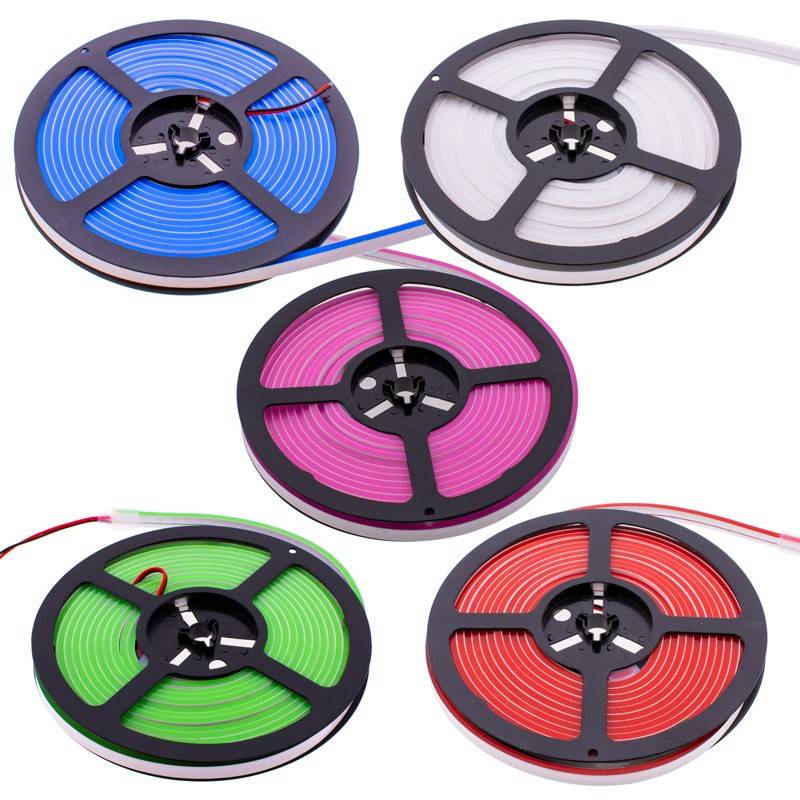 Neón LED Flexible 24V DC - 4x10mm - 5 metros - 13W/m - 120 LED/m - IP67 - Curvatura lateral