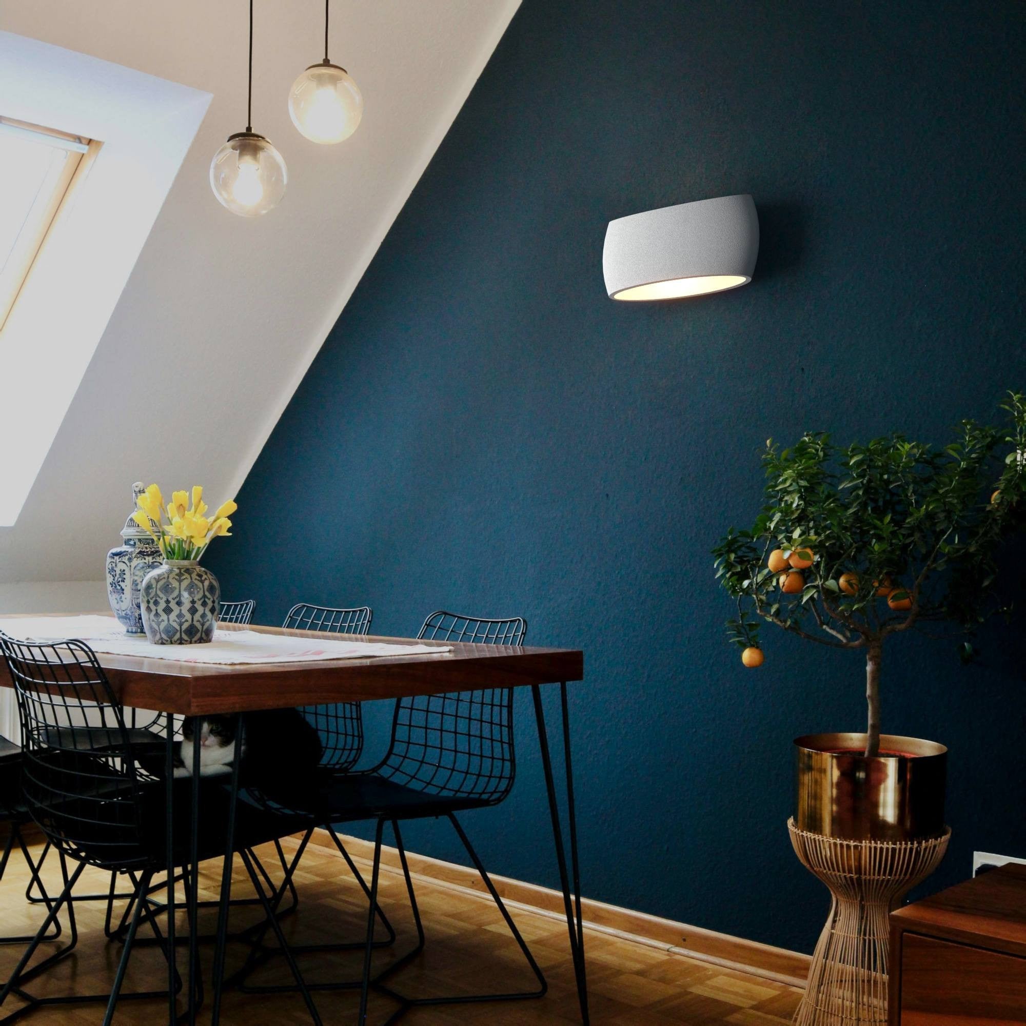 Aplique de pared de escayola "DUNA" - Up & Down - 370 mm - E27 (5)