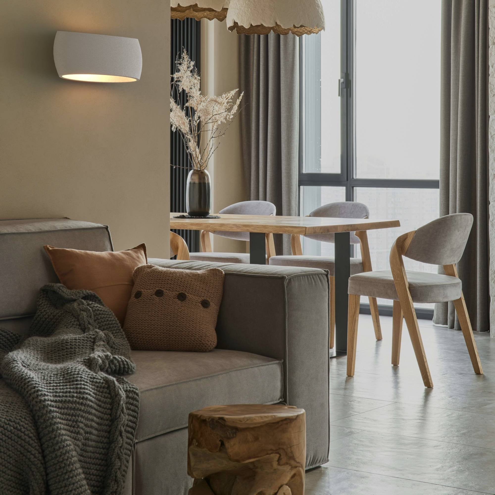 Aplique de pared de escayola "DUNA" - Up & Down - 370 mm - E27 (7)