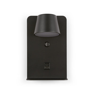 Aplique de pared para lectura "BASKOP" - Puerto USB + USB-C - 6W