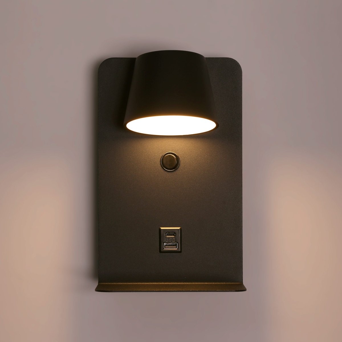 Aplique de pared para lectura "BASKOP" - Puerto USB + USB-C - 6W - Barcelona Led-Decoración