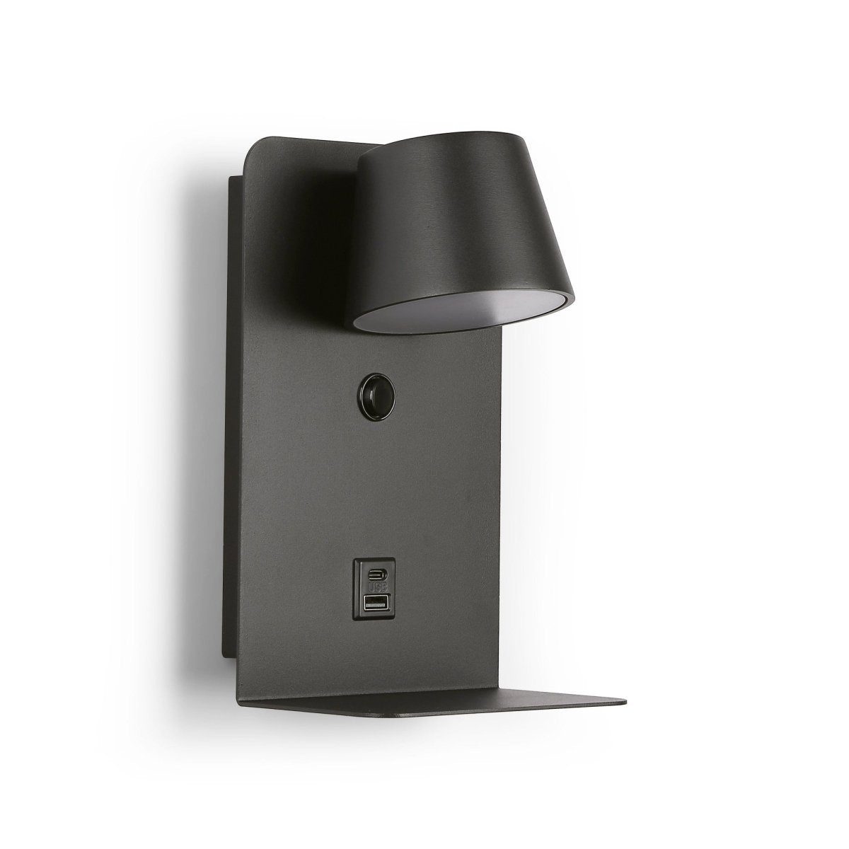Aplique de pared para lectura "BASKOP" - Puerto USB + USB-C - 6W - Barcelona Led-Decoración