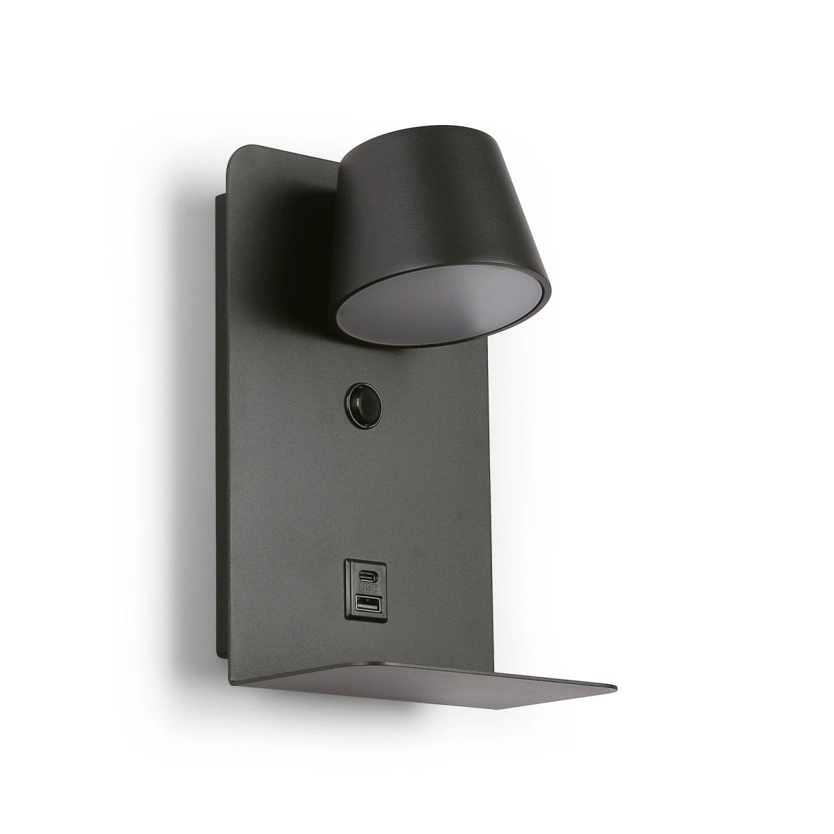 Aplique de pared para lectura "BASKOP" - Puerto USB + USB-C - 6W - Barcelona Led-Decoración