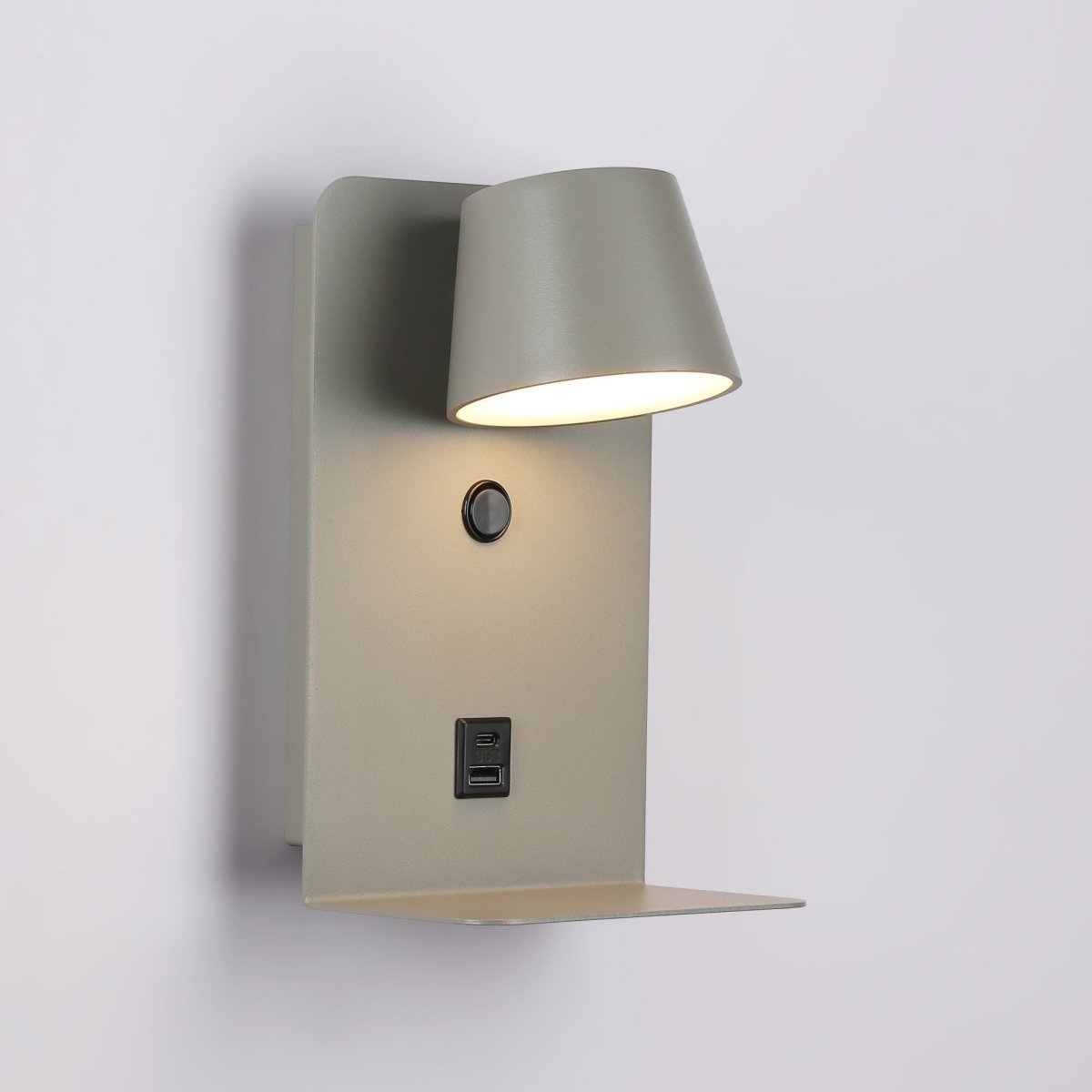 Aplique de pared para lectura "BASKOP" - Puerto USB + USB-C - 6W - Barcelona Led-Decoración
