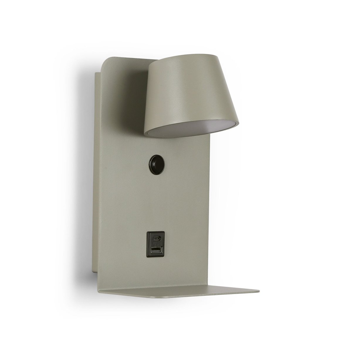 Aplique de pared para lectura "BASKOP" - Puerto USB + USB-C - 6W - Barcelona Led-Decoración