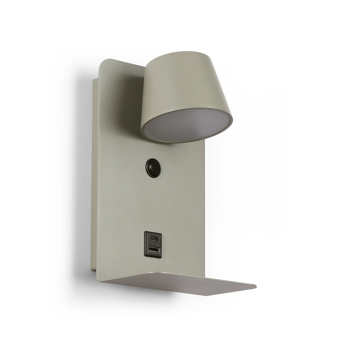 Aplique de pared para lectura "BASKOP" - Puerto USB + USB-C - 6W - Barcelona Led-Decoración