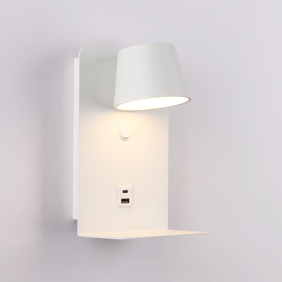 Aplique de pared para lectura "BASKOP" - Puerto USB + USB-C - 6W - Barcelona Led-Decoración