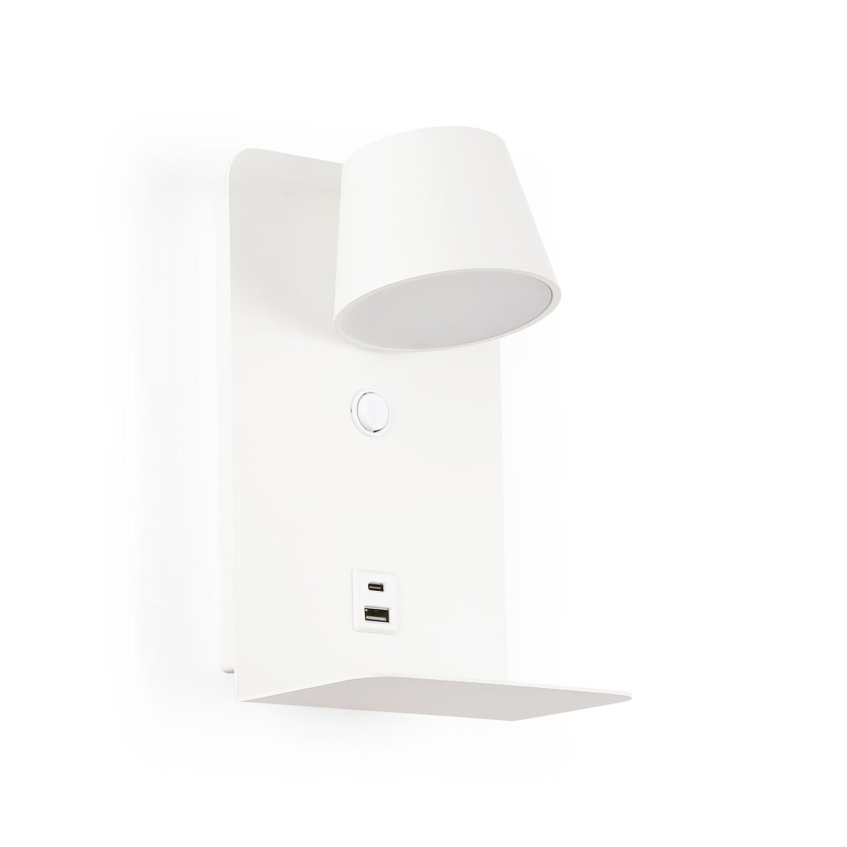 Aplique de pared para lectura "BASKOP" - Puerto USB + USB-C - 6W - Barcelona Led-Decoración