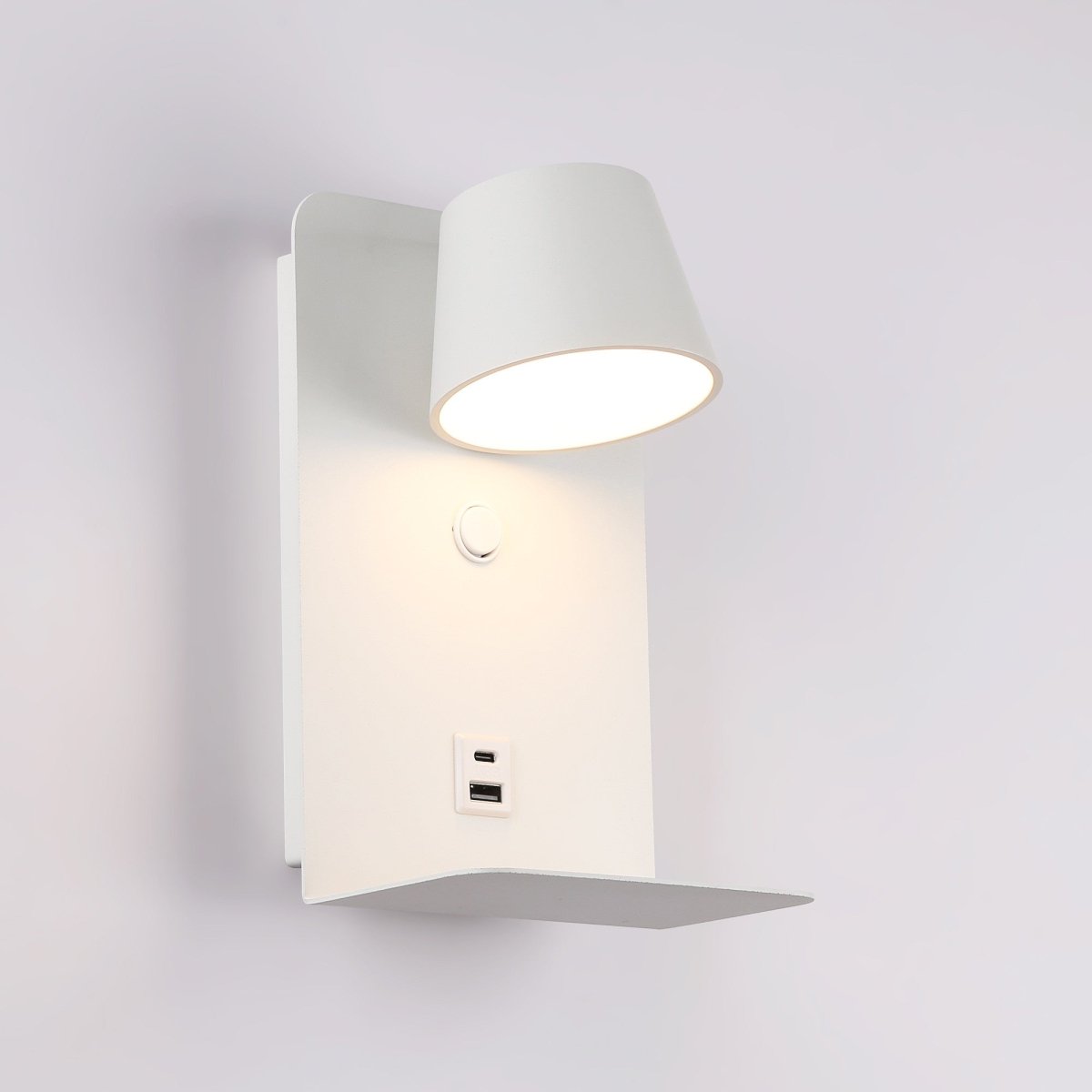 Aplique de pared para lectura "BASKOP" - Puerto USB + USB-C - 6W - Barcelona Led-Decoración