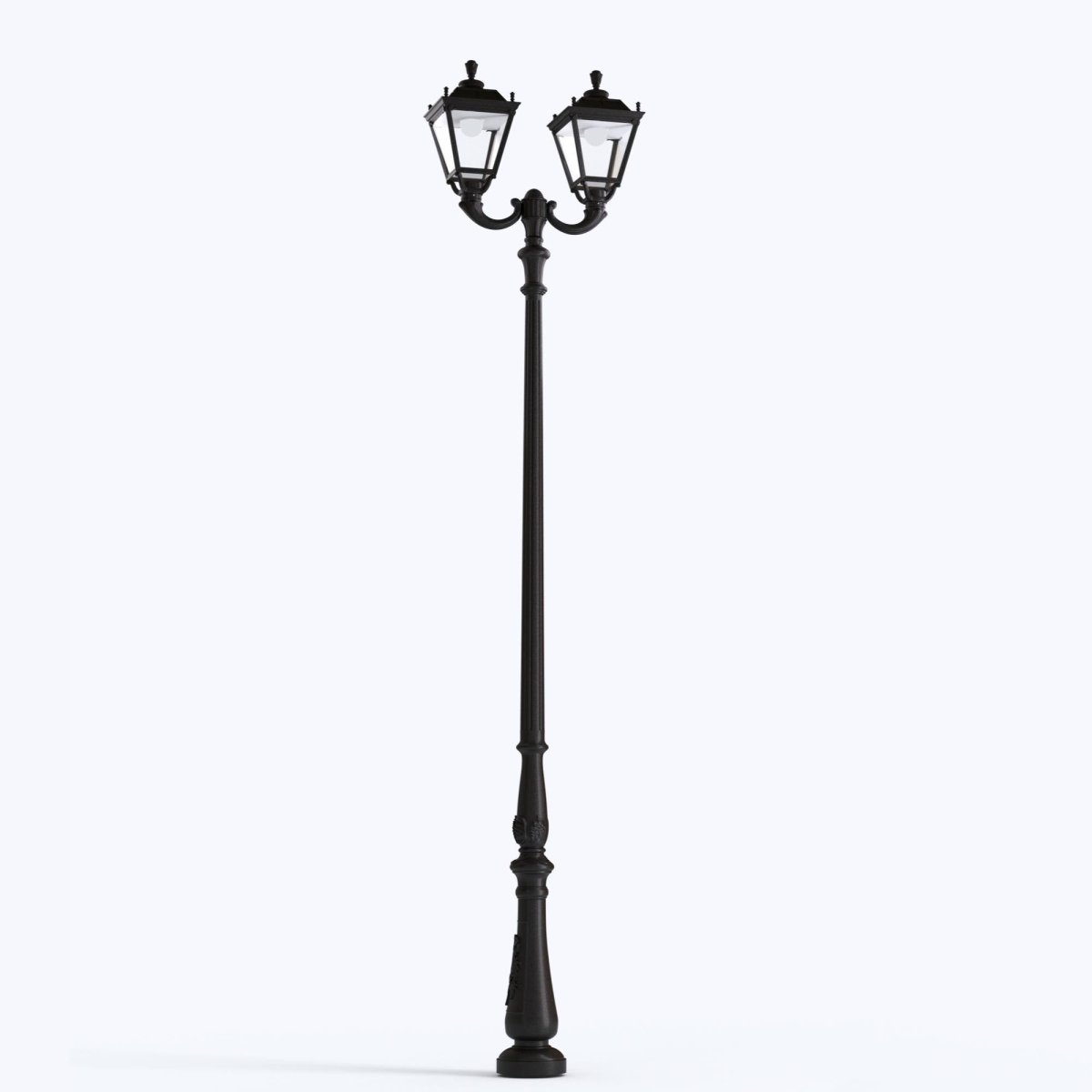 Poste de luz exterior doble Farola "TOBIA" Fumagalli - CCT - 2 x 30W - 8 opciones - E27 - Barcelona Led-