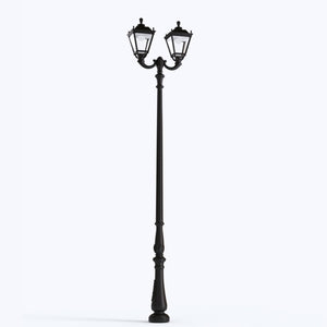 Poste de luz exterior doble Farola "TOBIA" Fumagalli - CCT - 2 x 30W - 8 opciones - E27