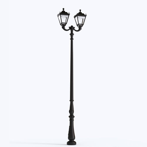 Poste de luz exterior doble Farola 