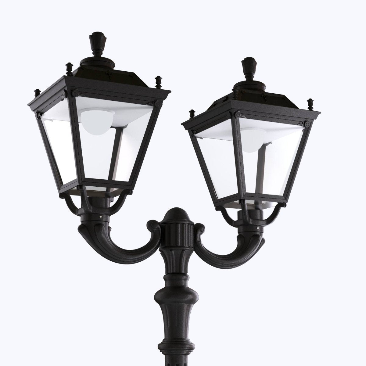 Poste de luz exterior doble Farola "TOBIA" Fumagalli - CCT - 2 x 30W - 8 opciones - E27 - Barcelona Led-