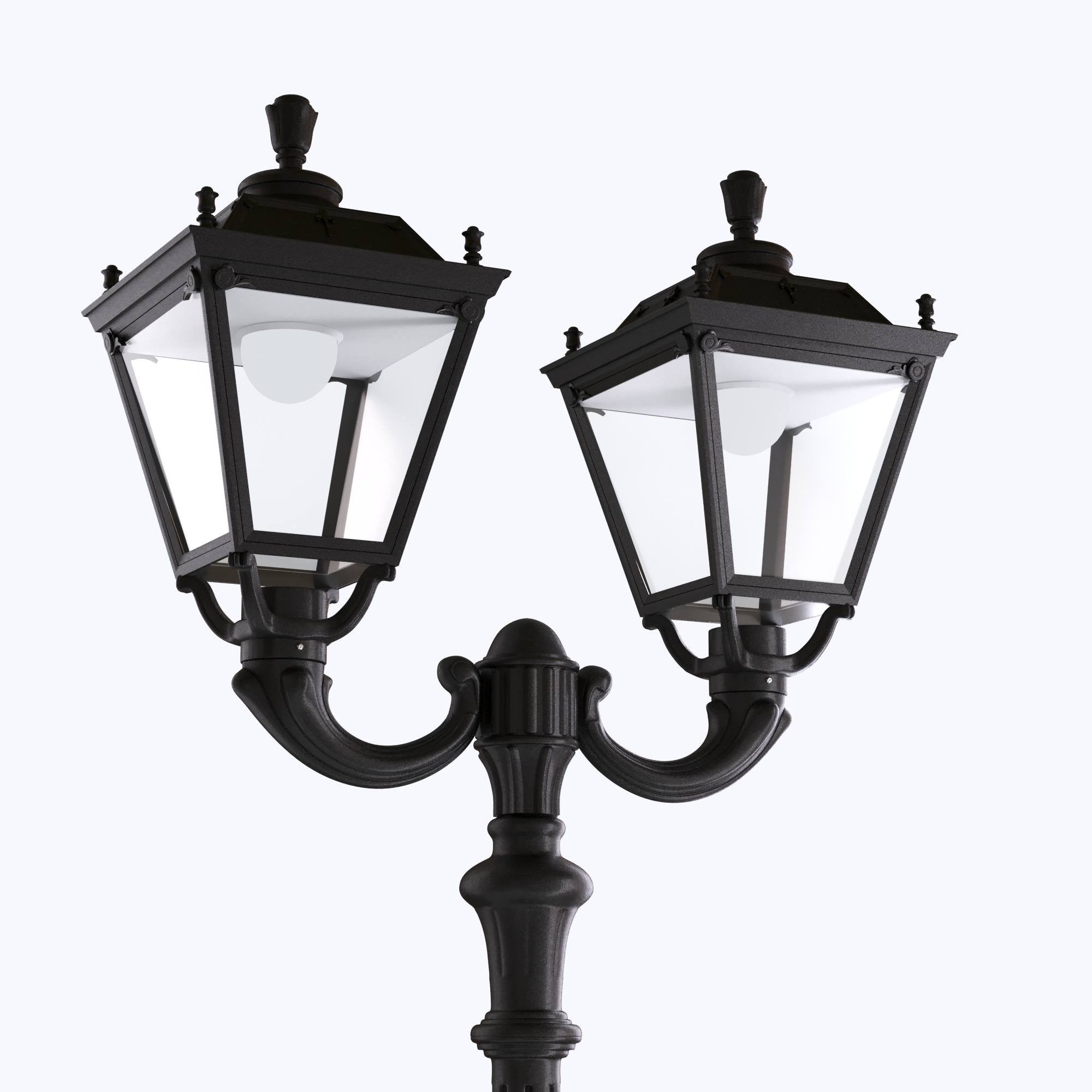 Poste de luz exterior doble Farola "TOBIA" Fumagalli - CCT - 2 x 30W - 8 opciones - E27 (17)