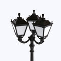 Poste de luz exterior Triplo Lampião 