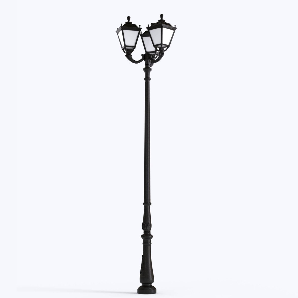 Poste de luz exterior Triple Farola "TOBIA" Fumagalli - CCT - 3 x 30W - 8 opciones - E27 - Barcelona Led-