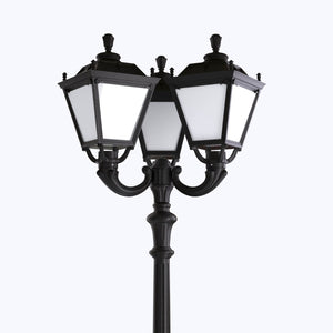 Poste de luz exterior Triple Farola "TOBIA" Fumagalli - CCT - 3 x 30W - 8 opciones - E27 (3)