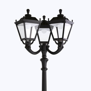 Poste de luz exterior Triple Farola "TOBIA" Fumagalli - CCT - 3 x 30W - 8 opciones - E27 (10)