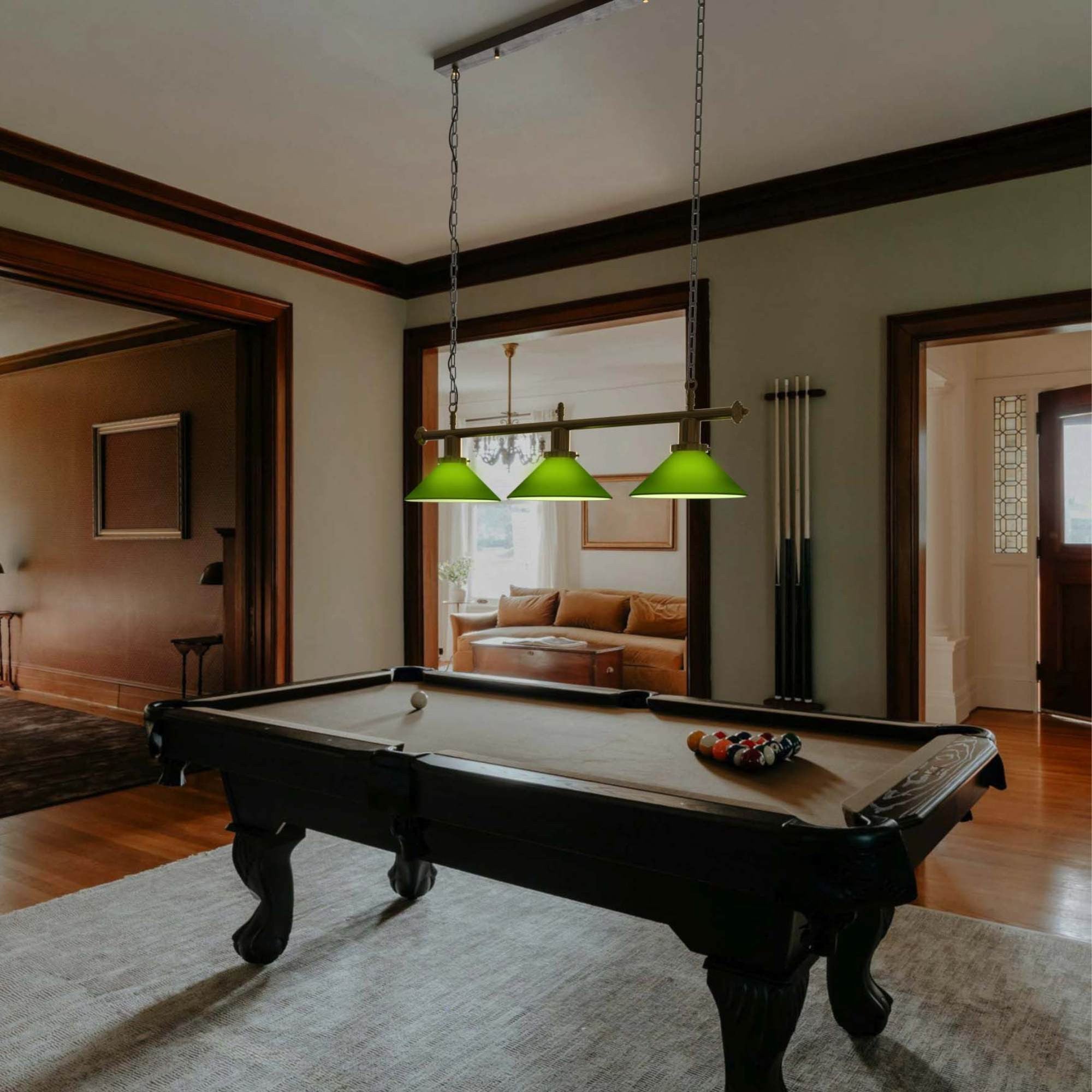 Lámpara colgante vintage "BANQUERO" - 3 x E27 (1)