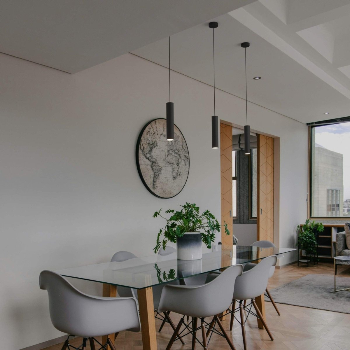 Lámpara colgante minimalista "Bila 300" - GU10 - Barcelona Led-Decoración
