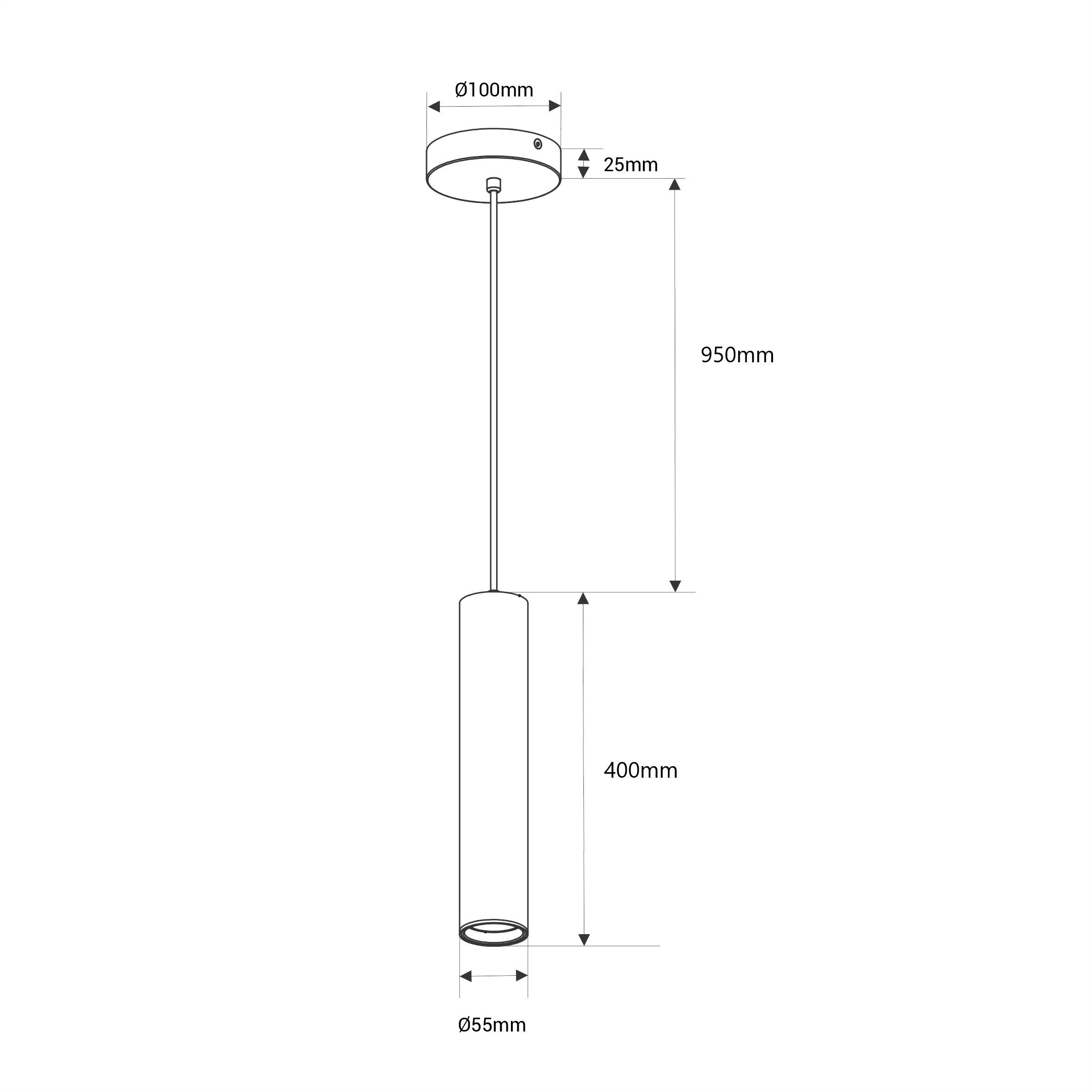 Lámpara colgante minimalista "Bila 400" - GU10 (19)