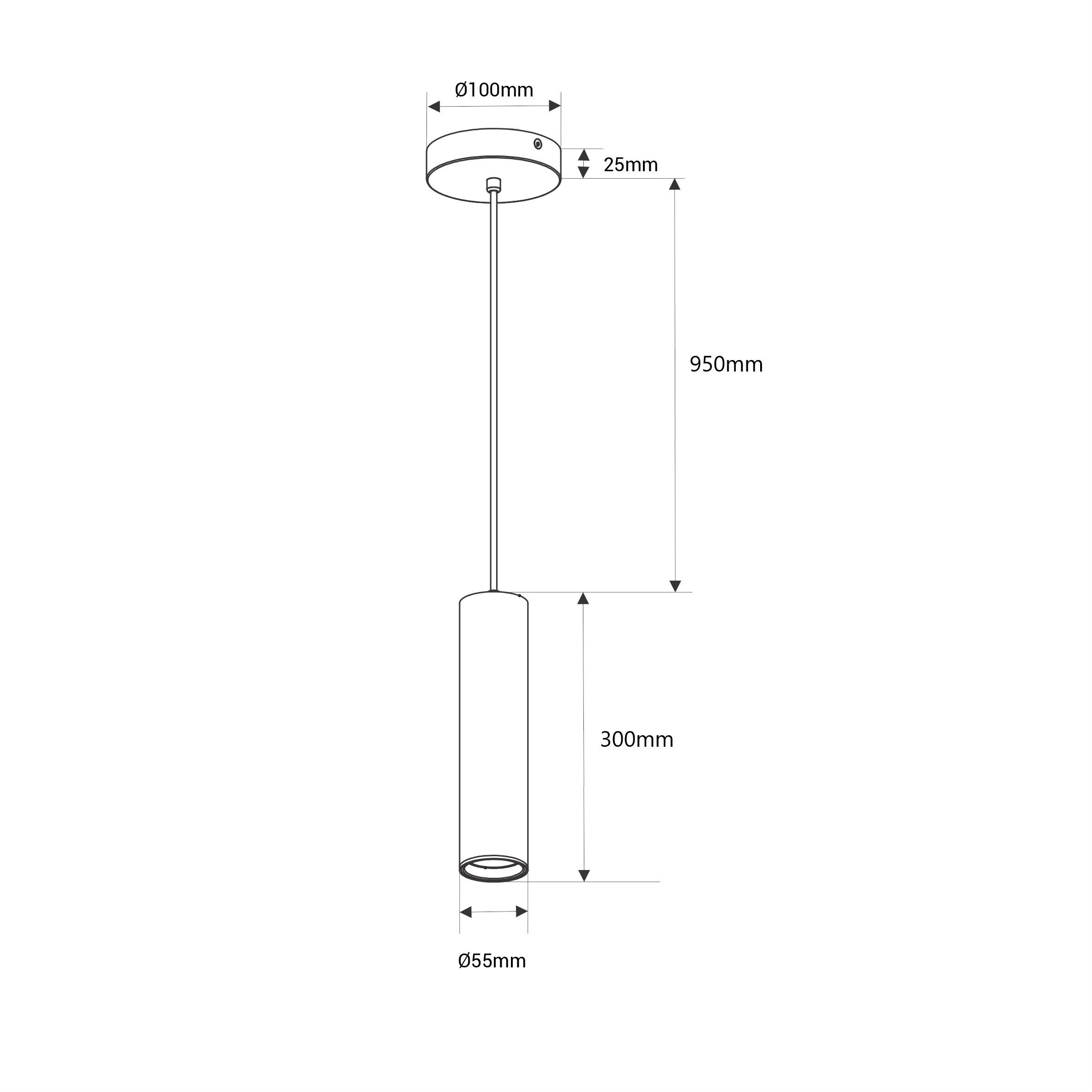 Lámpara colgante minimalista "Bila 300" - GU10 (17)