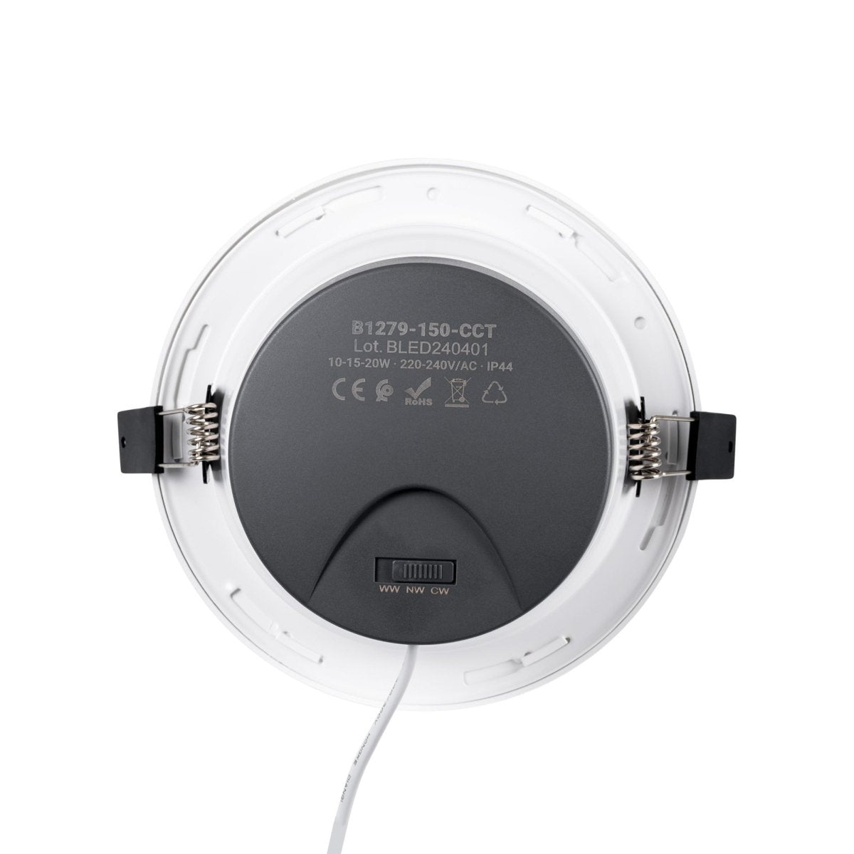 Downlight LED IP44 potencia ajustable 10W/15W/20W - CCT - 100lm/W - Corte Ø 150mm - Barcelona Led-