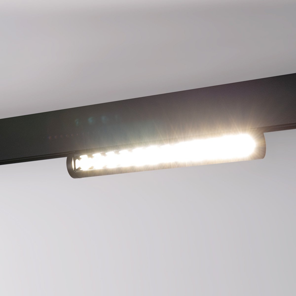 Foco lineal orientable para carril magnético 48V- 12W - Chip OSRAM - UGR18 - CRI90 - Barcelona Led-