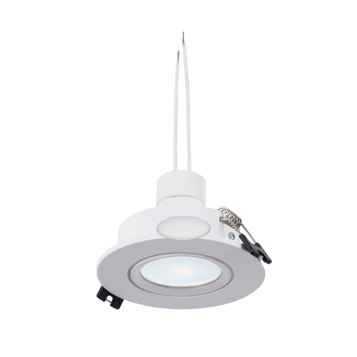 KIT - Aro downlight basculante Ø75mm + Bombilla GU10 5W + Casquillo GU10 (21)