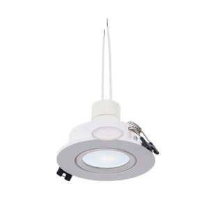 KIT - Aro downlight basculante Ø75mm + Bombilla GU10 5W + Casquillo GU10 (21)
