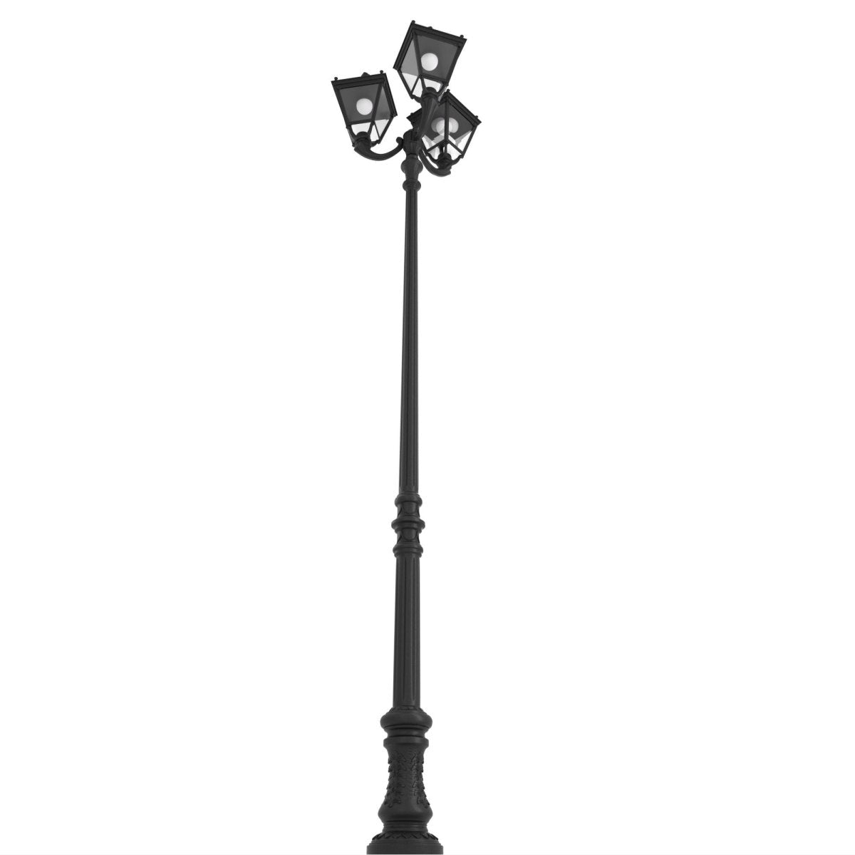 Poste de luz exterior Triple Farola "TOBIA" Fumagalli - CCT - 3 x 30W - 8 opciones - E27 - Barcelona Led-