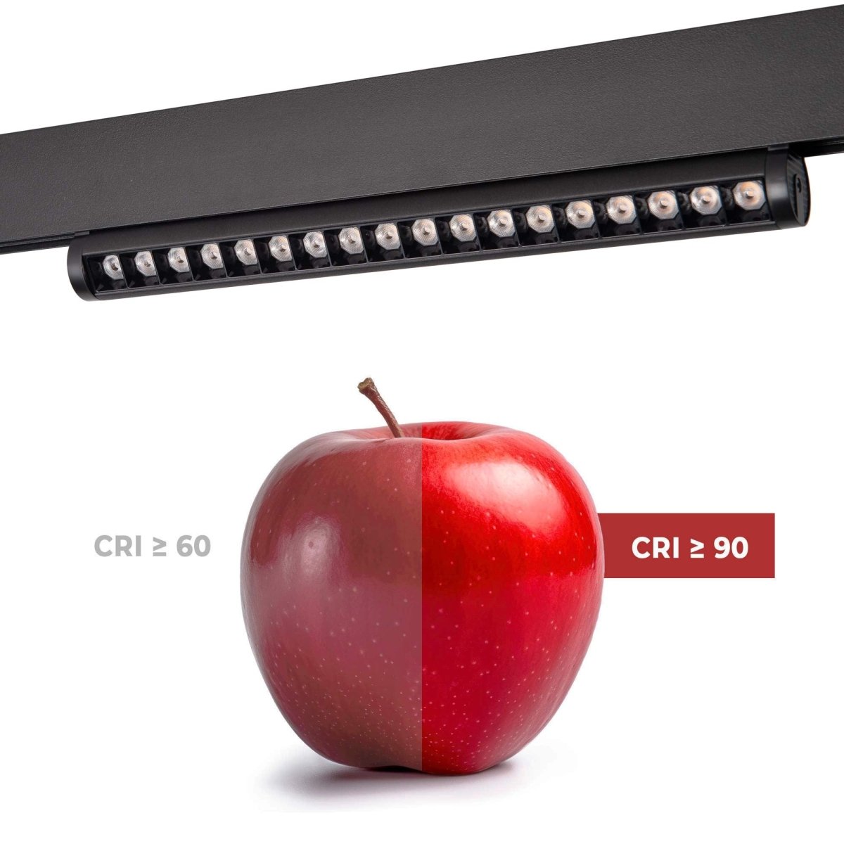 Foco lineal orientable para carril magnético 48V - 18W - Chip OSRAM - UGR18 - CRI90 - Barcelona Led-